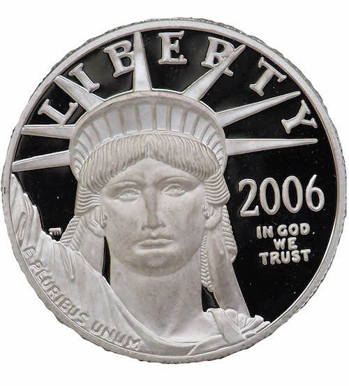 1/10 Oz Platinum Liberty Usa Coin - Canadian Platinum Coins